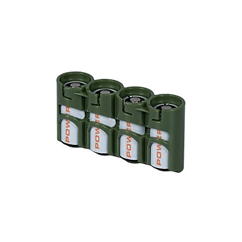 0858688002041 - STORACELL POWERPAX CR123 BATTERY CADDY, MILITARY GREEN, 4-PACK