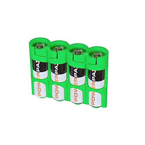 0858688002119 - STORACELL POWERPAX AA BATTERY CADDY, GLOW-IN-THE-DARK MOONSHINE, 4-PACK