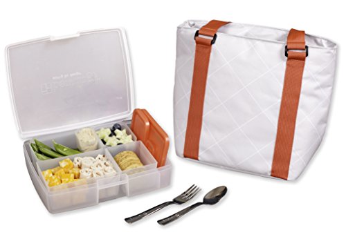 0858688005905 - LUNCH BAG COMBO KIT - INCLUDES INSULATED MEAL TOTE, BENTO BOX, AND UTENSILS - ARGYLE