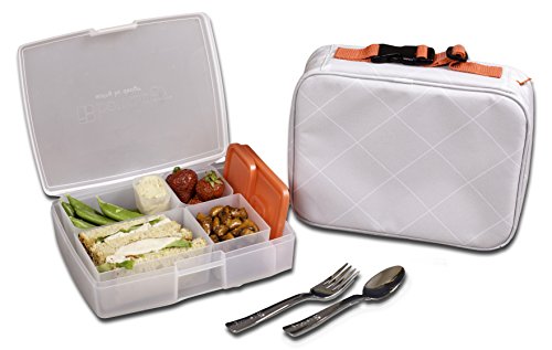 0858688005936 - LUNCH BOX COMBO KIT - INCLUDES BENTO BOX, INSULATED SLEEVE COVER, AND UTENSILS - ARGYLE DESIGN