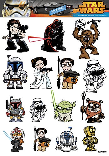 0858742004585 - STAR WARS FANWRAPS STAR WARS HEROES AND VILLAINS FAMILY GRAPHIC DECAL SHEET