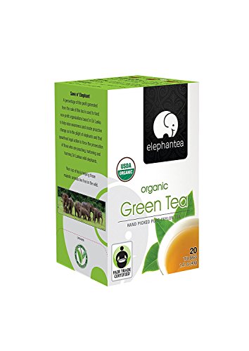 0858930005042 - ELEPHANTEA ORGANIC GREEN TEA, 1.41 OUNCE