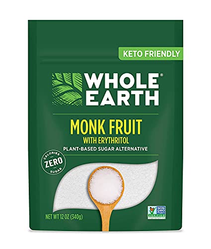 0858982002068 - WHOLE EARTH ALLULOSE BAKING BLEND, GRANULATED, PLANT-BASED SUGAR ALTERNATIVE, 12 OUNCE (PACK OF 4)