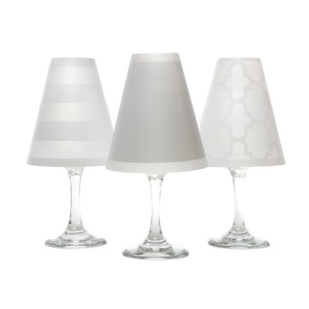 0859004003438 - DI POTTER WS133 NANTUCKET PAPER WHITE WINE GLASS SHADE, WHITE (PACK OF 6)