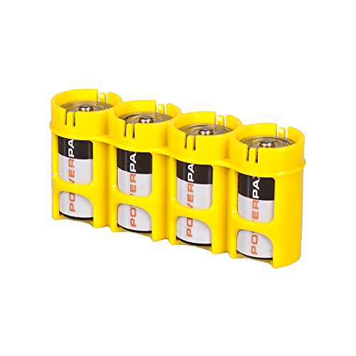 0859064001719 - STORACELL POWERPAX C BATTERY CADDY, YELLOW, 4-PACK