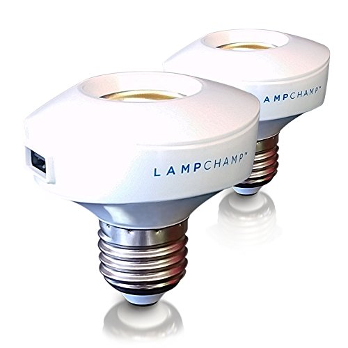 0859127003261 - LAMPCHAMP (2-PACK) - USB LAMP SOCKET CHARGER & ADAPTER FOR CELL PHONES / TABLETS / EREADERS / SECURITY CAMERAS