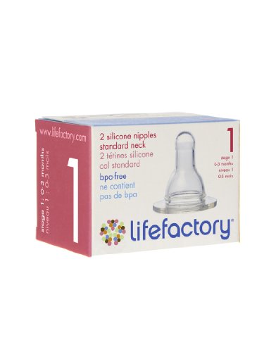 0085916430301 - LIFEFACTORY STAGE 1 MEDICAL-GRADE BPA-FREE SILICONE NIPPLES, 0-3 MONTHS, 2-PACK