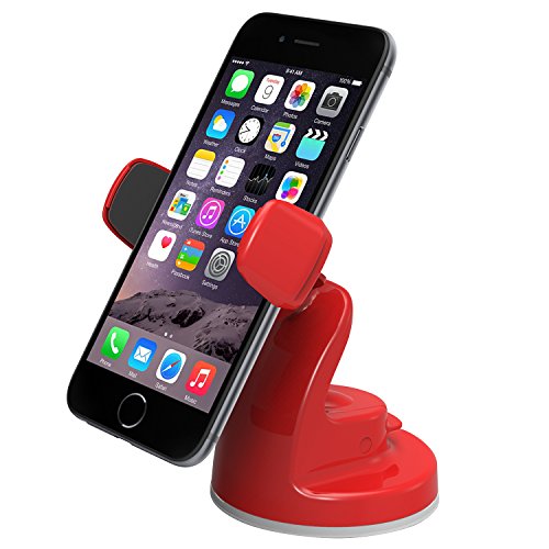 0859301003940 - IOTTIE EASY VIEW 2 CAR MOUNT HOLDER FOR IPHONE 6S PLUS 6S 5S 5C, SAMSUNG GALAXY S6 EDGE PLUS S6 S5 S4, NOTE 5 4 3, GOOGLE NEXUS 5 4, LG G4 -RETAIL PACKAGING -RED