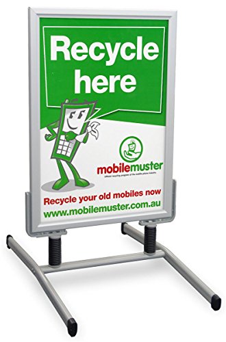 0859479004909 - DISPLAYS2GO WIND SIGN STAND IS DOUBLE SIDED WITH SNAP FRAMES FOR ACCOMMODATING 23 X 33 INCHES POSTERS - ALUMINUM CONSTRUCTION (SS15A2333)