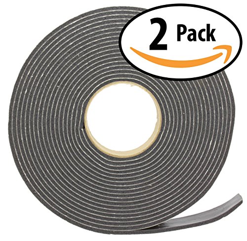 0859508006720 - 3M CAMPER MOUNT FOAM TAPE 3/16IN X 1 1/4IN X 30FT BLACK (2 PACK) FOR TRUCK SHELLS, CARS, BOATS & HOME. CUSHIONS AGAINST VIBRATIONS, SCRATCHES & SQUEAKS. SEALS AROUND AIR CONDITIONERS, DOORS & WINDOWS.