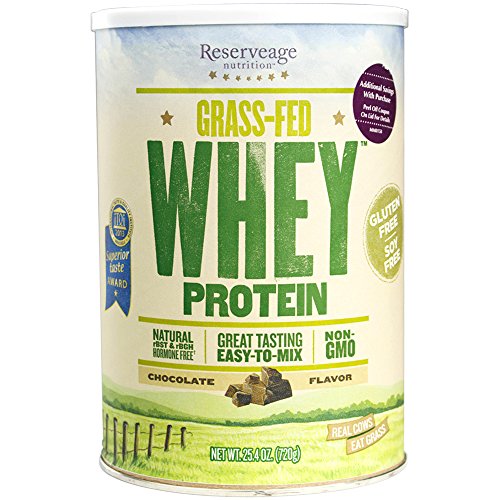 0859569002365 - RESERVEAGE NUTRITION - GRASS FED WHEY PROTEIN, MINIMALLY PROCESSED WITH HIGH BIOLOGICAL VALUE, CHOCOLATE, 25.4 OUNCES
