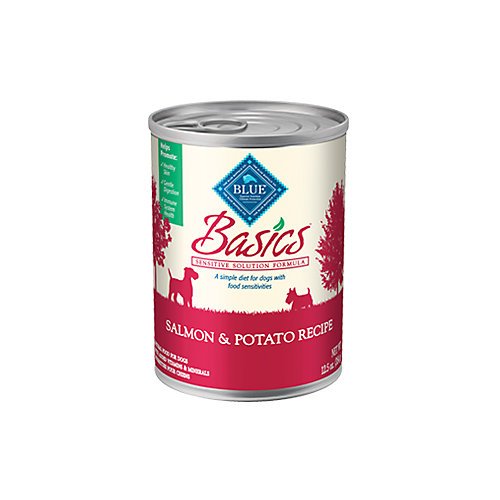 0859610005925 - BLUE BASICS SALMON/POTATO CAN DOG FOOD 12 PACK
