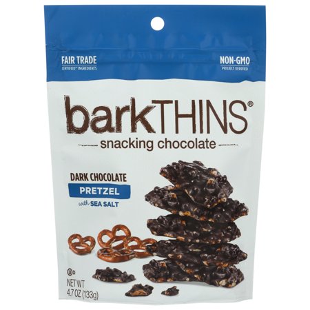 0859686004013 - BARK THINS SNACKING CHOCOLATE VARIETY PACK - MILK CHOCOLATE PEANUT;DARK CHOCOLATE ALMOND; DARK CHOCOLATE MINT; DARK CHOCOLATE PRETZEL 4.07 OZ. PER PACK (PACK OF 4 BAGS)