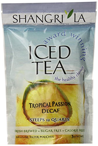 0859783004268 - SHANGRI LA TEA COMPANY ICED TEA, TROPICAL PASSION DECAF, 6 -1/2 OZ POUCHES