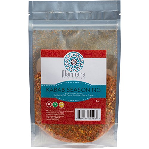 0859954005964 - MARMARA MEDITERRANEAN ALL NATURAL KABAB SEASONING, NO PRESERVATIVES, PURE SPICE MIXES FOR CHICKEN, LAMB, BEEF, FISH FOR USE IN STEWS, SOUPS, BBQ AND SALADS 2 PACK (4 OUNCE EACH)