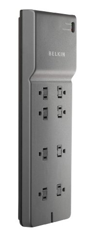 0086000018108 - BELKIN 8 OUTLET HOME/OFFICE SURGE PROTECTOR WITH TELEPHONE PROTECTION