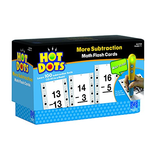 0086002027580 - HOT DOTS FLASH CARDS MORE SUBTRACTION 13-19