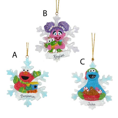 0086131096204 - SNOWFLAKE ELMO WITH PERSONALIZATION - LICENSED 123 SESAME STREET PRODUCT