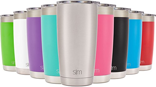 0862059000246 - SIMPLE MODERN TUMBLER VACUUM INSULATED 20OZ CRUISER WITH LID - DOUBLE WALLED STAINLESS STEEL TRAVEL MUG - SWEAT FREE COFFEE CUP - COMPARE TO YETI AND CONTIGO - SIMPLE STAINLESS