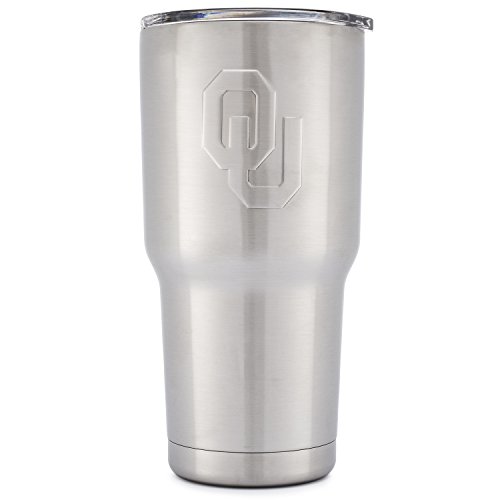 0862059000291 - SIMPLE MODERN UNIVERSITY OF OKLAHOMA VACUUM INSULATED TUMBLER - DOUBLE WALLED 18/8 STAINLESS STEEL TRAVEL MUG - OU SOONERS LICENSED COLLEGE TAILGATING FLASK - COFFEE CUP - CHEER COLLECTION - 30OZ