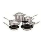 0086279039774 - CUISINART GGT-10 GOURMET 10PC TRI-PLY STAINLESS STEEL COOKWARE SET