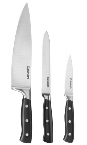 0086279073761 - CUISINART TRIPLE RIVET 3-PIECE SET - 8-INCH CHEF'S, 5.5-INCH UTILITY AND 3.5-INC