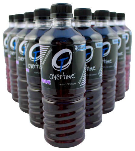 0862827000034 - OVERTIME 24-GR SUGAR-FREE ELECTROLYTE REPLACEMENT DRINK, 16.9 OZ BOTTLE, GRAPE FLAVOR (CASE OF 24)