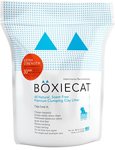 0862918000011 - BOXIECAT EXTRA STRENGTH ODOR PREVENTION CLUMPING CLAY CAT LITTER, 16 LB