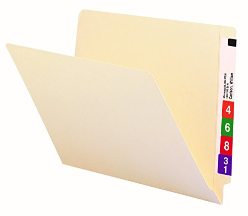 0086486241090 - SMEAD(R) MANILA REINFORCED END-TAB FOLDERS, STRAIGHT CUT, LETTER SIZE, PACK OF 1