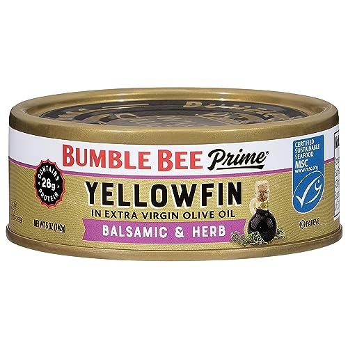 0086600000916 - BUMBLE BEE PRIME BALSAMIC & HERB YELLOWFIN TUNA IN EXTRA VIRGIN OLIVE OIL, 5 OZ CANS (PACK OF 12)