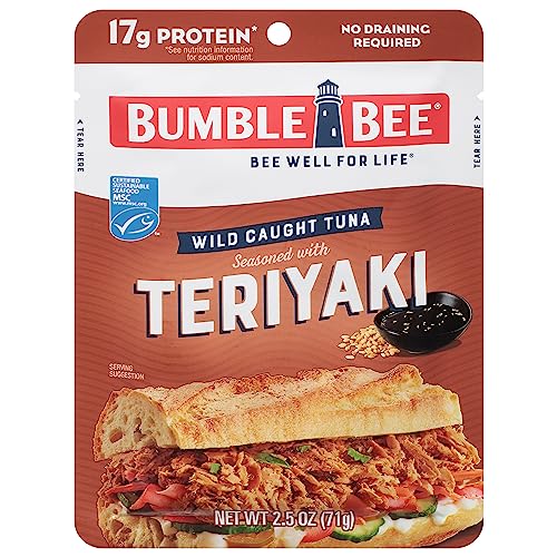 0086600241074 - BUMBLE BEE TERIYAKI SEASONED TUNA, 2.5 OZ POUCHES (PACK OF 12)