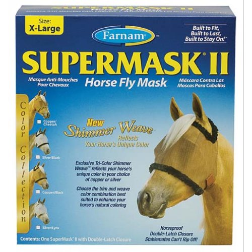 0086621124172 - SUPERMASK HORSE FLY MASK TYPE XLARGE NO EARS