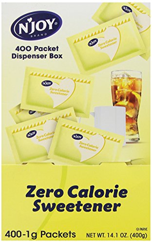 0086631832272 - N'JOY(R) SUCRALOSE PACKETS WITH DISPENSER, YELLOW, BOX OF 400