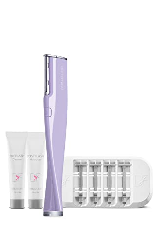 0867547000180 - DERMAFLASH ONE DEVICE, EXFOLIATING AND PEACH FUZZ HAIR REMOVAL, SONIC DERMAPLANING TOOL (LILAC)