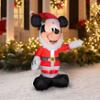 0086786367742 - 5' AIRBLOWN INFLATABLE MICKEY AS SANTA WITH BEARD CHRISTMAS INFLATABLE
