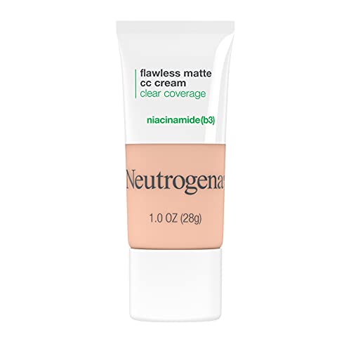 0086800160229 - NEUTROGENA CLEAR COVERAGE FLAWLESS MATTE CC CREAM, FULL-COVERAGE COLOR CORRECTING CREAM FACE MAKEUP WITH NIACINAMIDE (B3), OIL-, FRAGRANCE-, PARABEN- & PHTHALATE-FREE, ALABASTER 1.5, 1 OZ