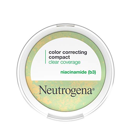0086800196457 - NEUTROGENA CLEAR COVERAGE COLOR CORRECTING POWDER MAKEUP COMPACT, MATTIFYING CC POWDER WITH NIACINAMIDE & GREEN & YELLOW POWDERS TO EVEN TONE, BRIGHTEN, & CONTROL SHINE, OIL-FREE, 0.38 OZ
