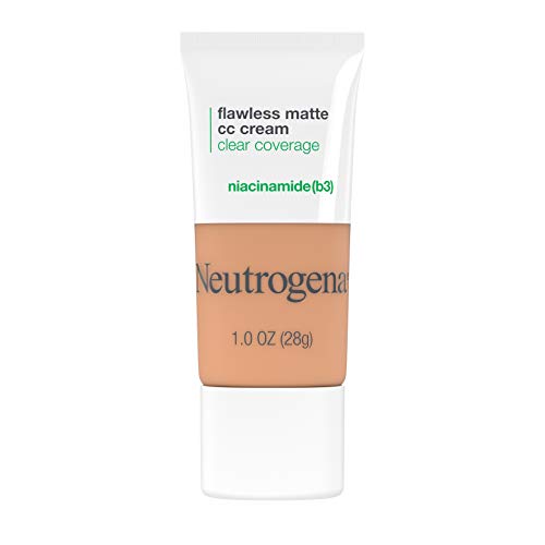 0086800196501 - NEUTROGENA CLEAR COVERAGE FLAWLESS MATTE CC CREAM, FULL-COVERAGE COLOR CORRECTING CREAM FACE MAKEUP WITH NIACINAMIDE (B3), OIL-, FRAGRANCE-, PARABEN- & PHTHALATE-FREE, FAWN 5.0, 1 OZ