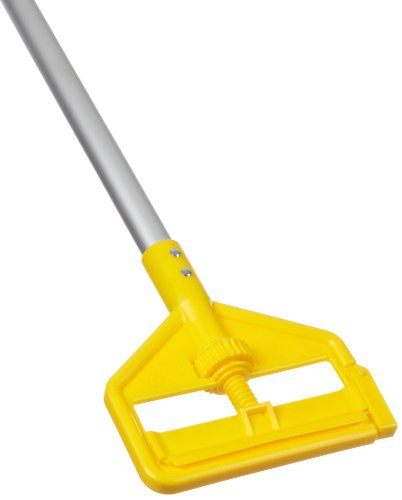 0086876050394 - RUBBERMAID FGH12500 INVADER SIDE GATE WET MOP GRAY ALUMINUM HANDLE WITH LARGE YELLOW PLASTIC HEAD, 54 LENGTH