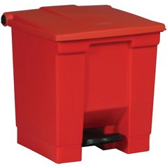 0086876057027 - COMMERCIAL 640-6143-RED STEP-ON TRASH CONTAINER