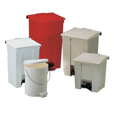 0086876057058 - STEP-ON WASTE CONTAINER SQUARE PLASTIC RED ONE