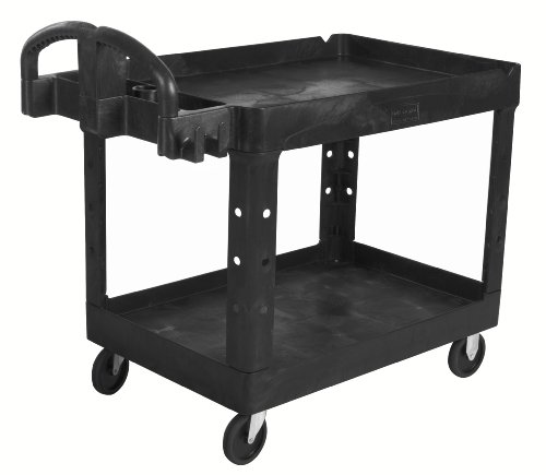 0086876222289 - RUBBERMAID COMMERCIAL EXECUTIVE SERIES HEAVY-DUTY 2-SHELF UTILITY CART WITH QUIET CASTERS