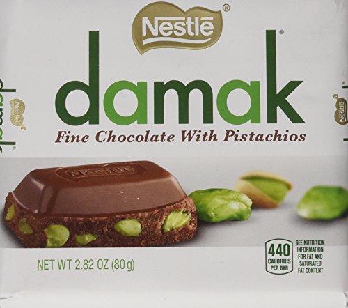 8690632050232 - NESTLE DAMAK FINE TURKISH CHOCOLATE WITH PISTACHIOS, 2.82 OUNCE