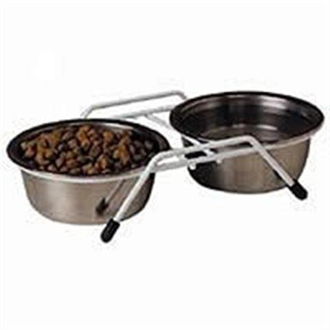 0086951023527 - DOG SUPPLIES STAINLESS STEEL DOUBLE-DINER