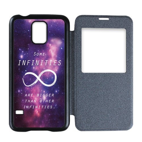 8699455003463 - DONGMEN CUSTOM SOME INFINTIES ARE BIGGER THAN OTHER INFINTIES LEATHER FRONT PLASTIC BACK SAMSUNG GALAXY S5 FLIP CASE