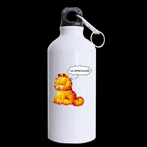 8699455106829 - JUIDUIDODO ALLUMINUM 13.5 OZ LAZY CAT GARFIELD SPORTS DRINKING BOTTLE,TWISTED CAP BPA FREE