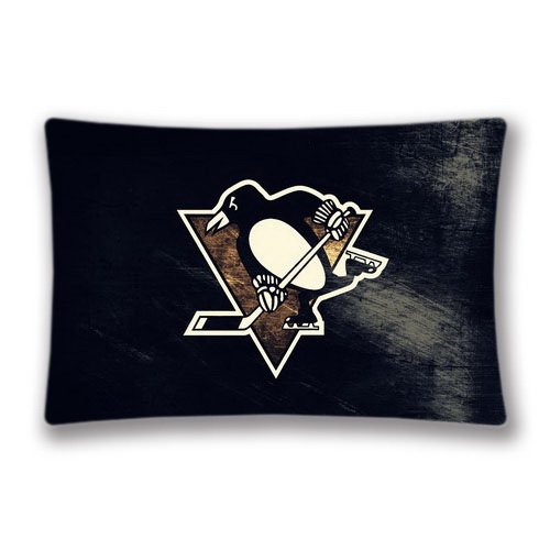 8702749713952 - GENERIC THROW PILLOW COVERS WITH NHL PITTSBURGH PENGUINS PATTERN DECORATIVE PILLOWCASE FOR SOFA BED 20X30 SIZE