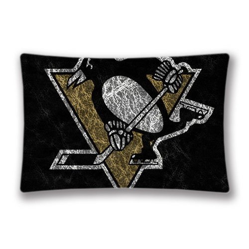 8702749714355 - GENERIC THROW PILLOW COVERS WITH NHL PITTSBURGH PENGUINS PATTERN DECORATIVE PILLOWCASE FOR SOFA BED 20X30 SIZE