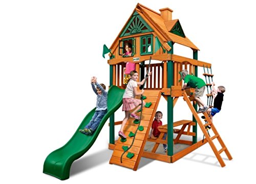 0870780003832 - GORILLA PLAYSETS CHATEAU TREEHOUSE TOWER SWING SET