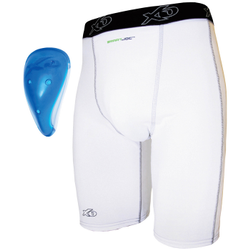0870970000184 - XO ATHLETIC TEEN PROCS-2 COMPRESSION/SLIDER WITH CUP (WHITE, LARGE)